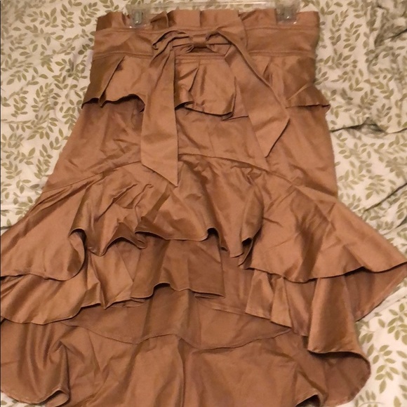 Fashion Nova Dresses & Skirts - Super cute khaki colored ruffled skirt